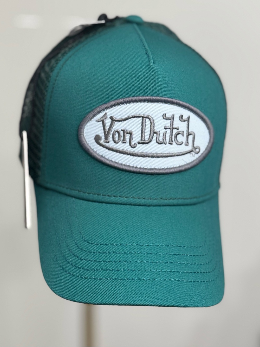 NEW! NWT Von Dutch Originals Crystal Teal Classic Trucker - Teal & Gray SnapBack